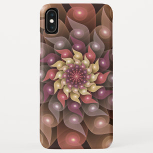 超本物の光沢のある花のモダン抽象芸術フラクタル・アート iPhone XS MAXケース