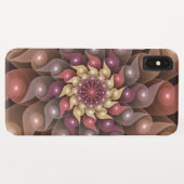 超本物の光沢のある花のモダン抽象芸術フラクタル・アート Case-Mate iPhoneケース (裏面(横))