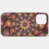 超本物の光沢のある花のモダン抽象芸術フラクタル・アート Case-Mate iPhoneケース (裏面 (横))