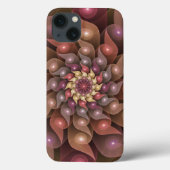 超本物の光沢のある花のモダン抽象芸術フラクタル・アート Case-Mate iPhoneケース (裏面)