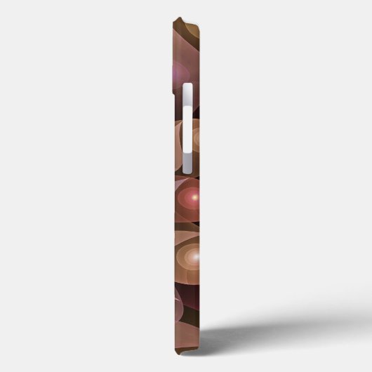 超本物の光沢のある花のモダン抽象芸術フラクタル・アート Case-Mate iPhoneケース (裏面 / 左)