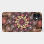 超本物の光沢のある花のモダン抽象芸術フラクタル・アート Case-Mate iPhoneケース (裏面(横))