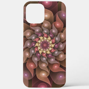 超本物の光沢のある花のモダン抽象芸術フラクタル・アート iPhone 12 PRO MAX ケース