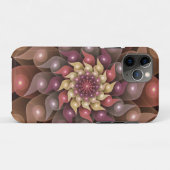 超本物の光沢のある花のモダン抽象芸術フラクタル・アート Case-Mate iPhoneケース (裏面(横))