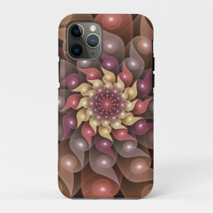 超本物の光沢のある花のモダン抽象芸術フラクタル・アート iPhone 11 PROケース