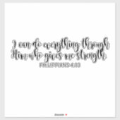 超特大 フィリピ 4:13 ステッカー シール (シート)