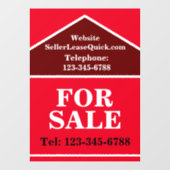 超特大 太字 販売中 看板 不動産 ウィンドウサイン (シート)