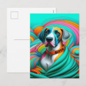 超犬すごい犬の救助パーティの招待状PC シーズンポストカード (正面/裏面)