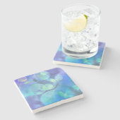 超現実フラクタル抽象デザイン ストーンコースター (横)