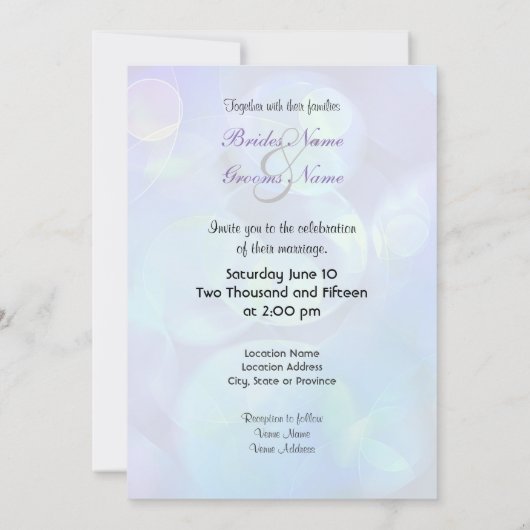 超現実フラクタル抽象デザイン 招待状 (裏面)