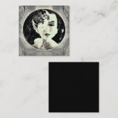 超現実ヴィンテージムーンレディ スクエア名刺 (正面/裏面)
