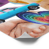 超現実ヴィンテージ熱狂する芸術 ポスター (角)