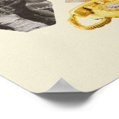 超現実ヴィンテージ熱狂する芸術 ポスター (角)