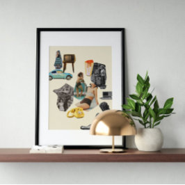 超現実ヴィンテージ熱狂する芸術 ポスター