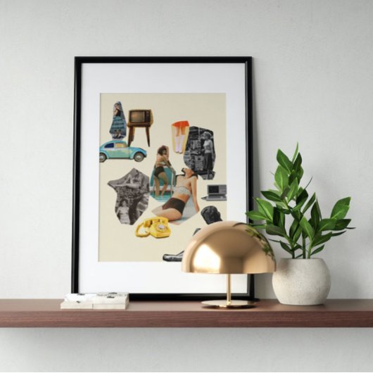 超現実ヴィンテージ熱狂する芸術 ポスター