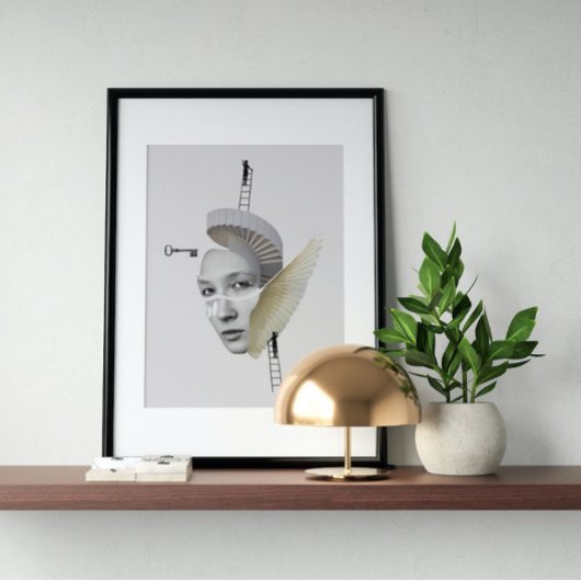 超現実ヴィンテージ熱狂する芸術 ポスター