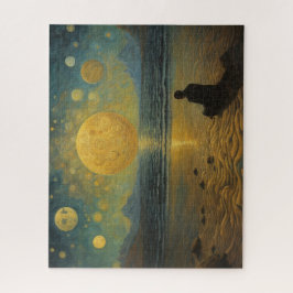 超現実世界のビーチに座る ジグソーパズル