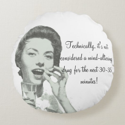 超現実主義的な丸薬 ラウンドクッション (正面)