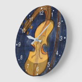 超現実主義者のバイオリン ラージ壁時計 (傾斜)
