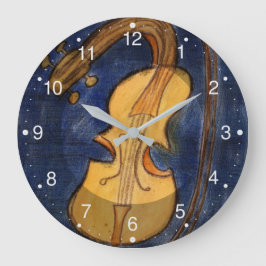 超現実主義者のバイオリン ラージ壁時計