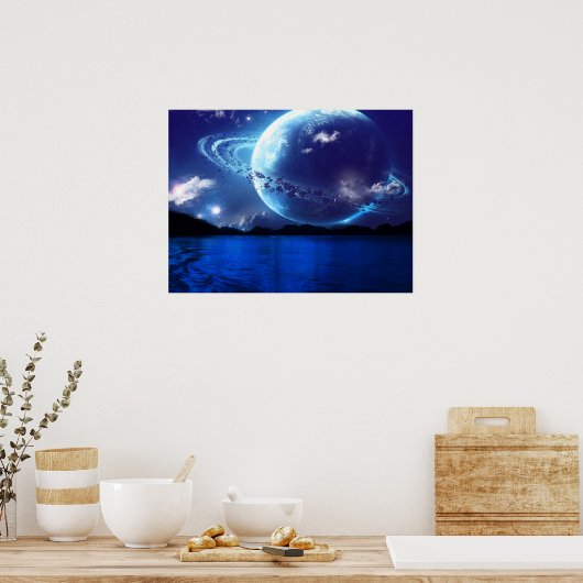 超現実夜間惑星 ポスター (キッチン)