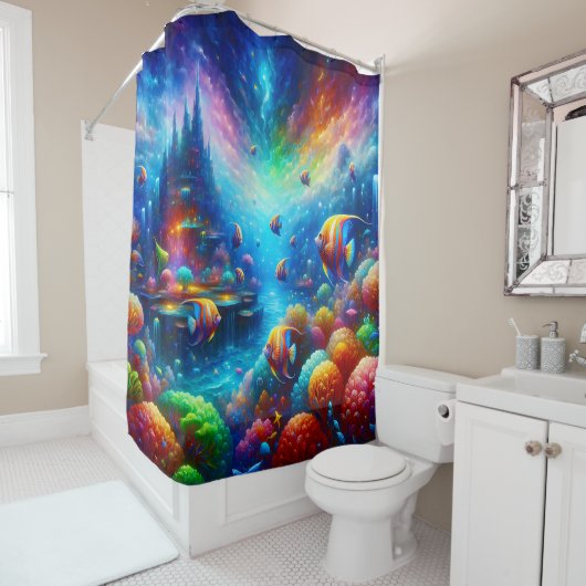 『超現実海景水中競技ユートピア幕切れ』 シャワーカーテン (インサイチュ)