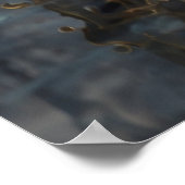 超現実溶融時計のポスター – 抽象芸術ドリームアート ポスター (角)