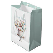 超現実的お誕生日ケーキとバルーン抱き枕 ミディアムペーパーバッグ (正面アングル)