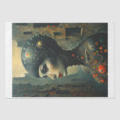 超現実的で魔法的な女性頭 薄葉紙 (正面)