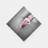 超現実的なアールデコヴィンテージフラッパーとバルーン スタンダードランチョンナプキン (角)