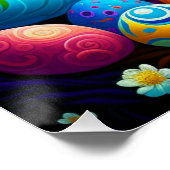 超現実的なイースターバニーと卵 ポスター (コーナー)