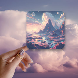 超現実的なエーテルのような夢のような別世界の芸術 スクエアシール