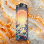 超現実的なエーテルの風景 | 川の上の満月 タンブラー