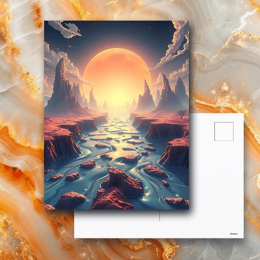 超現実的なエーテルの風景 | 魔法の世界 ポストカード