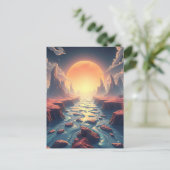 超現実的なエーテルの風景 | 魔法の世界 ポストカード (スタンド正面)