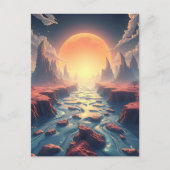 超現実的なエーテルの風景 | 魔法の世界 ポストカード (正面)