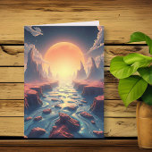 超現実的なエーテルの風景 | 魔法の誕生日 カード