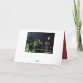 超現実的なクリスマスカードと女性とカスタム文字 シーズンカード (裏面)