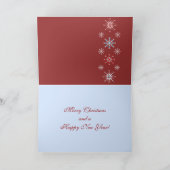 超現実的なクリスマスカードと女性とカスタム文字 シーズンカード (内部)