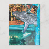 超現実的なコラージュ作品「A Whale of a Time」 ポストカード (正面)