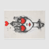 超現実的なゴシックファンタジーヘッドとハートAX1デコページ 薄葉紙 (正面)