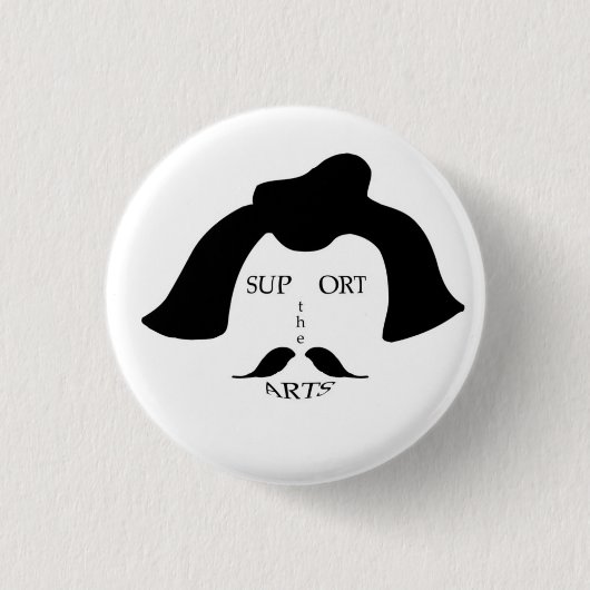 超現実的なサポート芸術ボタン 缶バッジ (正面)