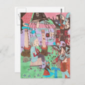 超現実的なスケッチフォスティヌスのはがき ポストカード (正面/裏面)