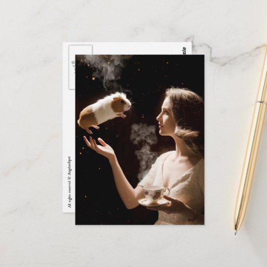 超現実的なティータイムマジカルギニアピグ ポストカード (正面/裏面インサイチュ)