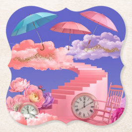 超現実的なドリームライクブラケットコースターセット ペーパーコースター