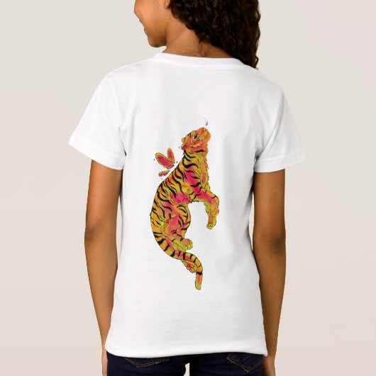 超現実的なネオンティガー Tシャツ (裏面)