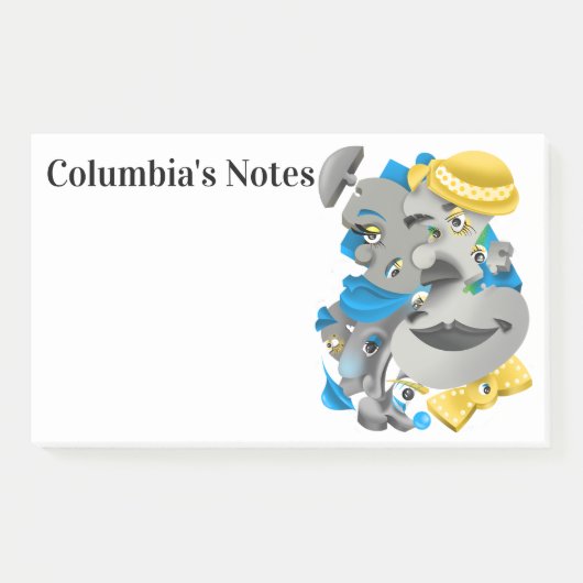 超現実的なパズル顔ポストイットノート ポストイット (正面)