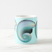 超現実的なヒスイの虹の貝 コーヒーマグカップ (中央)