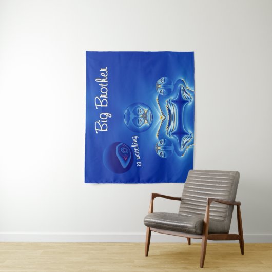 超現実的なビッグブラザーが時代の兆しを見る タペストリー (インサイチュ)
