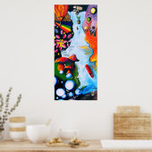 超現実的なファンタジーマッシュルームワンダーランド ポスター (キッチン)